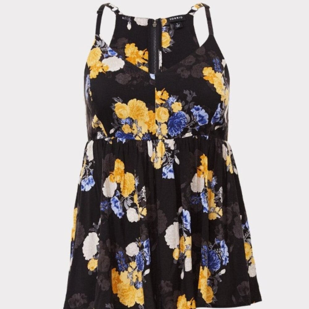Torrid Babydoll Hi-Low Challis Sweetheart Cami - Picture 3 of 7